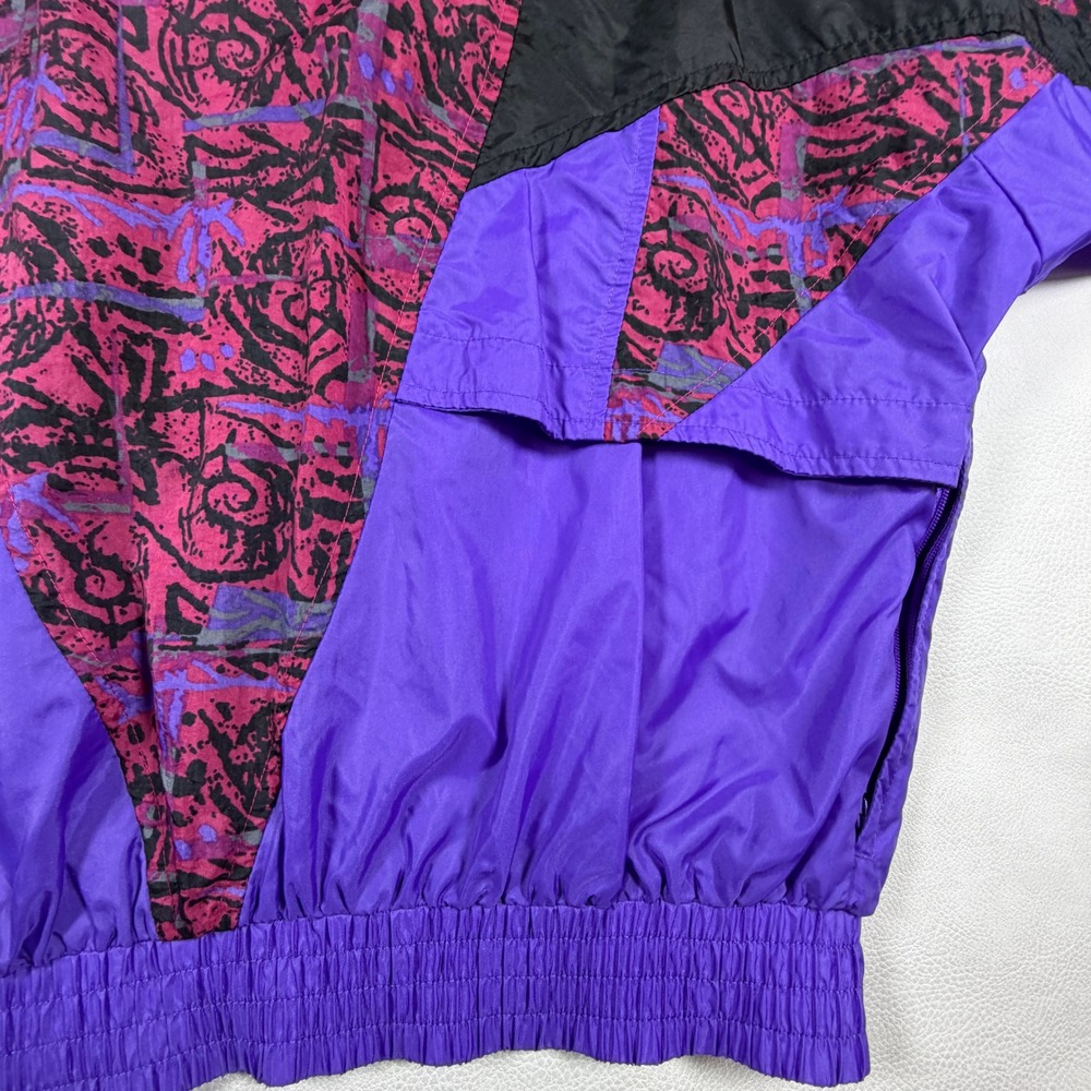 Vintage Nike Windbreaker Jacket Purple Pink Abstract 90s Retro Womens Small - Picture 10 of 14